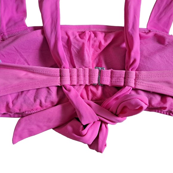 Xhilaration Hot Pink Bikini Top Wide Straps Size S - Picture 5 of 6